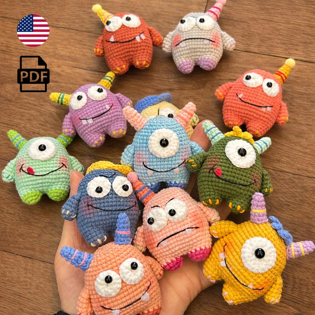 MINI monsters crochet pattern
