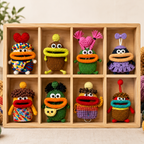 8-in-1 Big Mouth Monster Key Cover Crochet Pattern Bundle (PDF)
