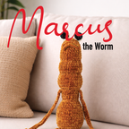 Marcus the Worm Crochet Pattern PDF – Funny Plush Amigurumi Toy