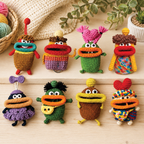 8-in-1 Big Mouth Monster Key Cover Crochet Pattern Bundle (PDF)