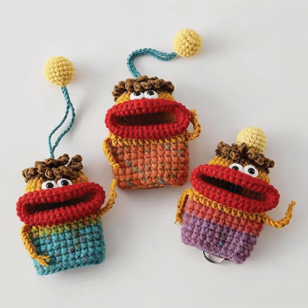 8-in-1 Big Mouth Monster Key Cover Crochet Pattern Bundle (PDF)