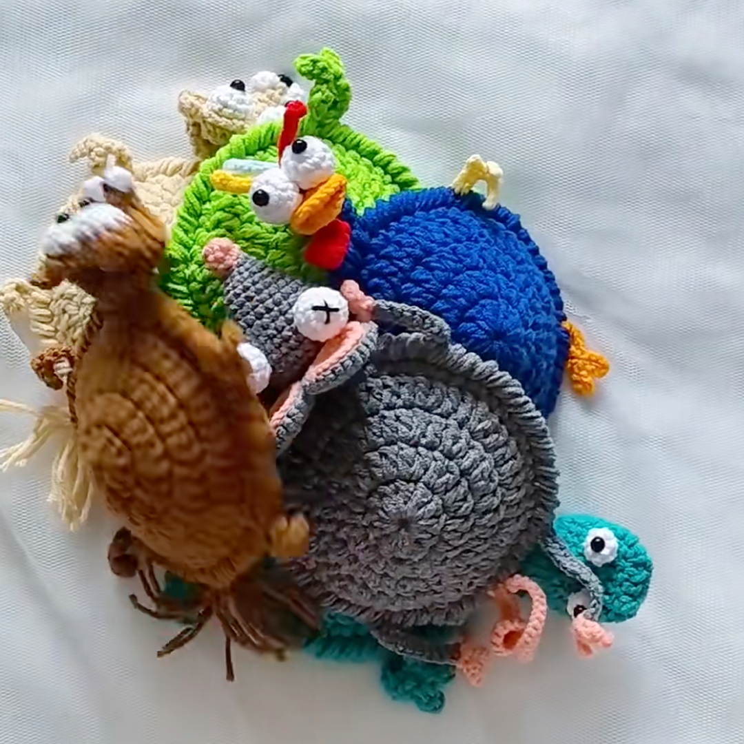 28-in-1 Animal Cup Holder Crochet Pattern Bundle (PDF)