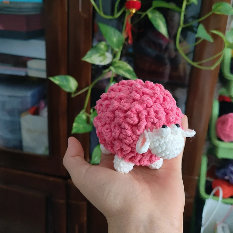 Fluffy Sheep Crochet Pattern PDF – Textured Amigurumi Toy