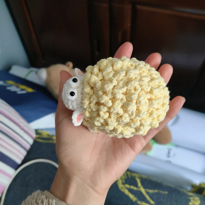 Fluffy Sheep Crochet Pattern PDF – Textured Amigurumi Toy