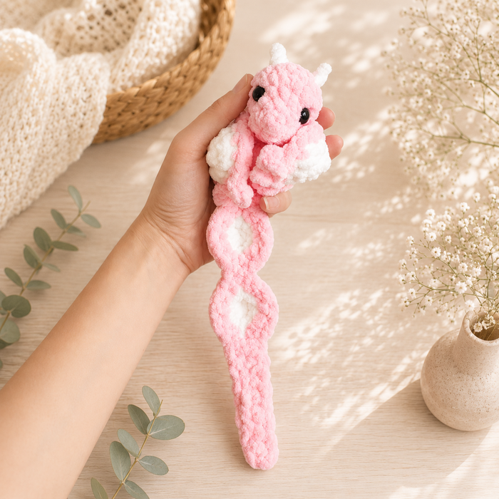Interactive Popping Dragon Crochet Pattern PDF – No-Sew Fidget Toy
